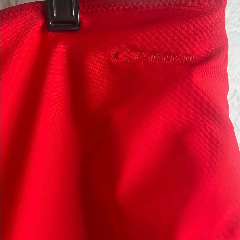 NWT Ganni Red Two-Piece High-Waist Bikini